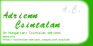 adrienn csintalan business card